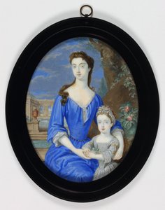 Lady Henrietta Cavendish Holles Harley (akvarel na slonovině)
