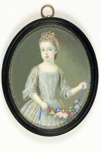 Margaret Cavendish Holles Harley, poté vévodkyně z Portlandu (akvarel na slonovině)