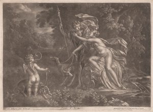 Venuše a Adonis od Bernard Lens