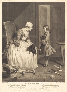 Vychovatelka od Bernard Lépicié after Jean Siméon Chardin
