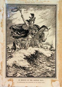 Na počest britského námořnictva. Na památku kapitulace německého loďstva. Obálka časopisu Punch, 27. listopadu 1918. od Bernard Partridge