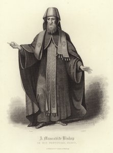 Moskevský biskup ve svém pontifikálním hábitu od Bernard Picart