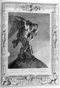 Atlas podpírá nebesa na svých ramenou, 1733 od Bernard Picart