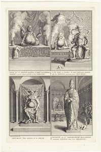 Čtyři čínští bohové, 1728 od Bernard Picart