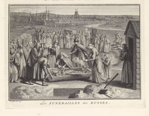 Pohřeb v Rusku, 1732 od Bernard Picart