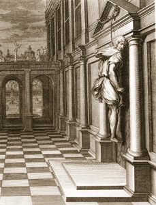 Iphis se oběsí v zoufalství, že nezískal Anaxaretu, 1731 od Bernard Picart