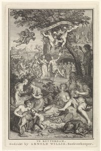 Krajina s pastýři a pastýřkami Titulní list pro: F. Greenwood, Básně, 1719 od Bernard Picart