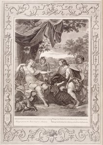 Meleager daruje Atalantě kančí hlavu, 1731 od Bernard Picart