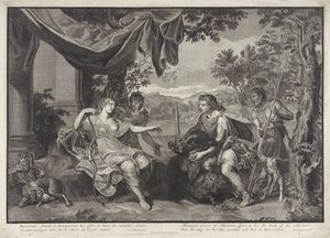 Meleager dává hlavu kaledonského kance Atalantě Historie Meleager (název série) od Bernard Picart