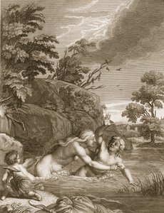 Salmacis a Hemaphroditus spojeni v jednom těle, 1731 od Bernard Picart