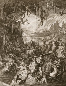 Scéna pekla, 1731 od Bernard Picart