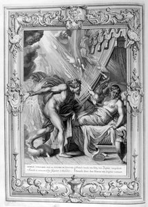 Semele je pohlcena Jupiterovým ohněm, 1733 od Bernard Picart