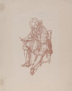 The Bass Viol Player, 1707 od Bernard Picart