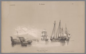 Plachetnice v přístavu Zobrazení venkovského života (název série) La kampaň. Etudes varieés aux deux Pastelky (název série na objektu) od Bernard Romain Julien