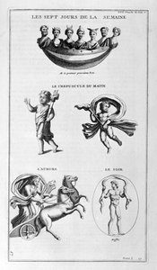 Sedm dní v týdnu. Soumrak, ráno, svítání, večer, 1757