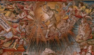 Flemish tapestry. Series The Honours. Fortune, The way to the Honours (La Fortuna, Camino de los Honores). Fifth tapestry in the series. Model Cartoonists from the circle of Bernard van Orley and Jan Gossaert de Mabuse. Manufacture Pieter van Aelst, Brusse od Bernard van Orley