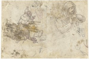 Mojžíš a truchlící Marie nebo Máří Magdalena od Bernard van Orley