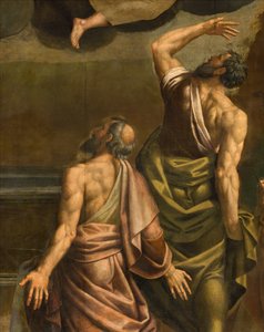 Apsida, oltářní obraz od Bernardina Gattiho s názvem Il Sojaro dokončený Giovanni Battista Trotti s názvem IL Malosso, Nanebevzetí Panny Marie
