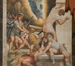 Counterfaccata, Bernardino Gatti, Vzkříšení 1529, Detail