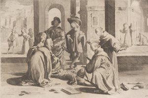 Epizoda 25: V Římě Saint Bernardino léčí nemocného mladého muže, Episode 26: Saint Bern..., 1610-39.
