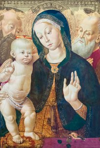 Panna a dítě se dvěma svatými, cca 1500 (olej na desce)