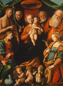 Madona s dítětem a svatými, Bernardino Lanino (1511-1582)