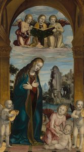 Madona adorující dítě s hudebními anděly od Bernardino Zenale