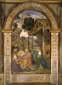 Adorace dítěte od Bernardino di Betto Pinturicchio