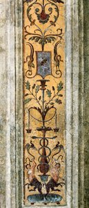Detail pilastru s groteskními postavami (Malba od Bernardino di Betto Pinturicchio