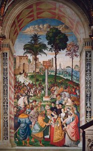 Život papeže Pia (Pia) II. (Enea Silvio Piccolomini od Bernardino di Betto Pinturicchio