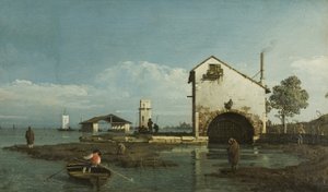 Capriccio, The Lagoon, cca 1743 (olej na plátně) od Bernardo Bellotto