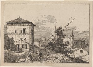 Krajina s mrtvým stromem od Bernardo Bellotto
