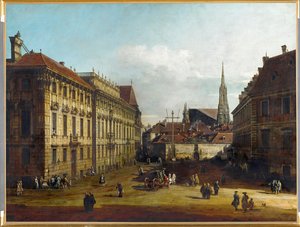 Lobkowitzplatz ve Vídni, Rakousko (olej na plátně) od Bernardo Bellotto