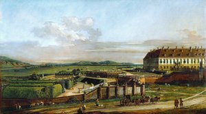 Zámek Schlosshof při pohledu od severu od Bernardo Bellotto