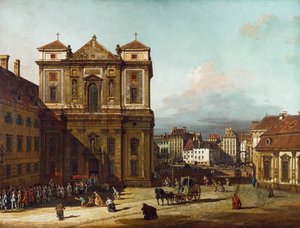 Freyung ve Vídni, ze severozápadu, mezi 1758 a 1761 od Bernardo Bellotto