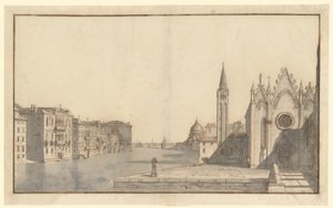 Canal Grande od Carità k Dogana da Mar od Bernardo Bellotto