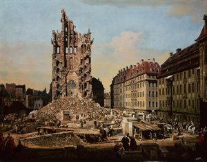 Ruiny starého Kreuzkirche od Bernardo Bellotto