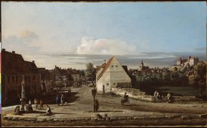 Pohled na Pirnu s pevností Sonnenstein, 1755-65 od Bernardo Bellotto