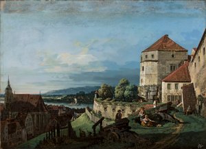 Pohled na Pirnu v Sasku od Bernardo Bellotto