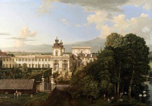 Palác Wilanów při pohledu od jihu. od Bernardo Bellotto