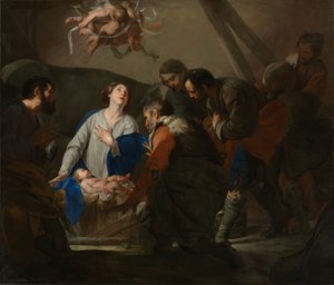 Bernardo Cavallino / Klanění pastýřů, kolem roku 1650 od Bernardo Cavallino