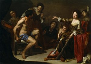 Herkules a Omfalé od Bernardo Cavallino