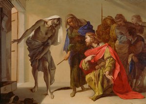 The Shade of Samuel Invoked by Saul, c.1655 (olej na mědi)