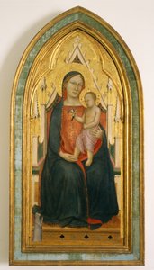 Panna s dítětem a dárcem, konec 40. let 13. století (vaječná tempera se zlatem na dřevě)