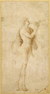 Satyr hrající na Aulose od Bernardo Parentino
