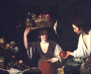 Prodavač ovoce od Bernardo Strozzi