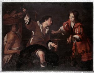 Joseph vykládá sny (olej na plátně od Bernardo Strozzi