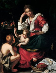 Madona s dítětem a svatým Janem od Bernardo Strozzi