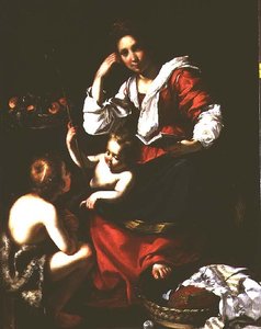 Madona s dítětem s nemluvnětem sv. Jana Křtitele od Bernardo Strozzi