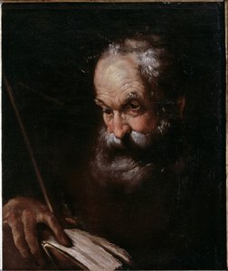 Portrét starého muže s knihou (olej na plátně od Bernardo Strozzi